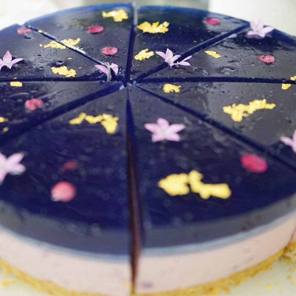 紫芋のレアチーズケーキ みいちゃんのお菓子工房 ちびっこパティシエのみいちゃんが店長をする近江八幡の予約制ケーキ屋さん